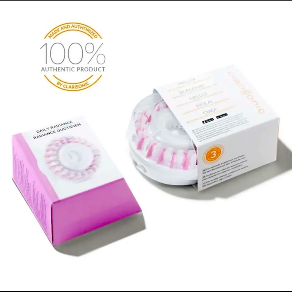 B🍑 Authentic 1 New Clarisonic Radiance Facial Cleansing Brush Head Replacement